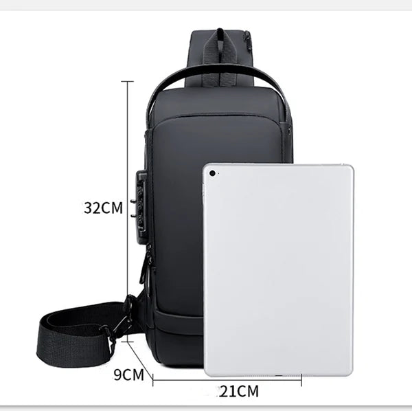 Crossbody Bag with Hidden Compartments for Theft Protection