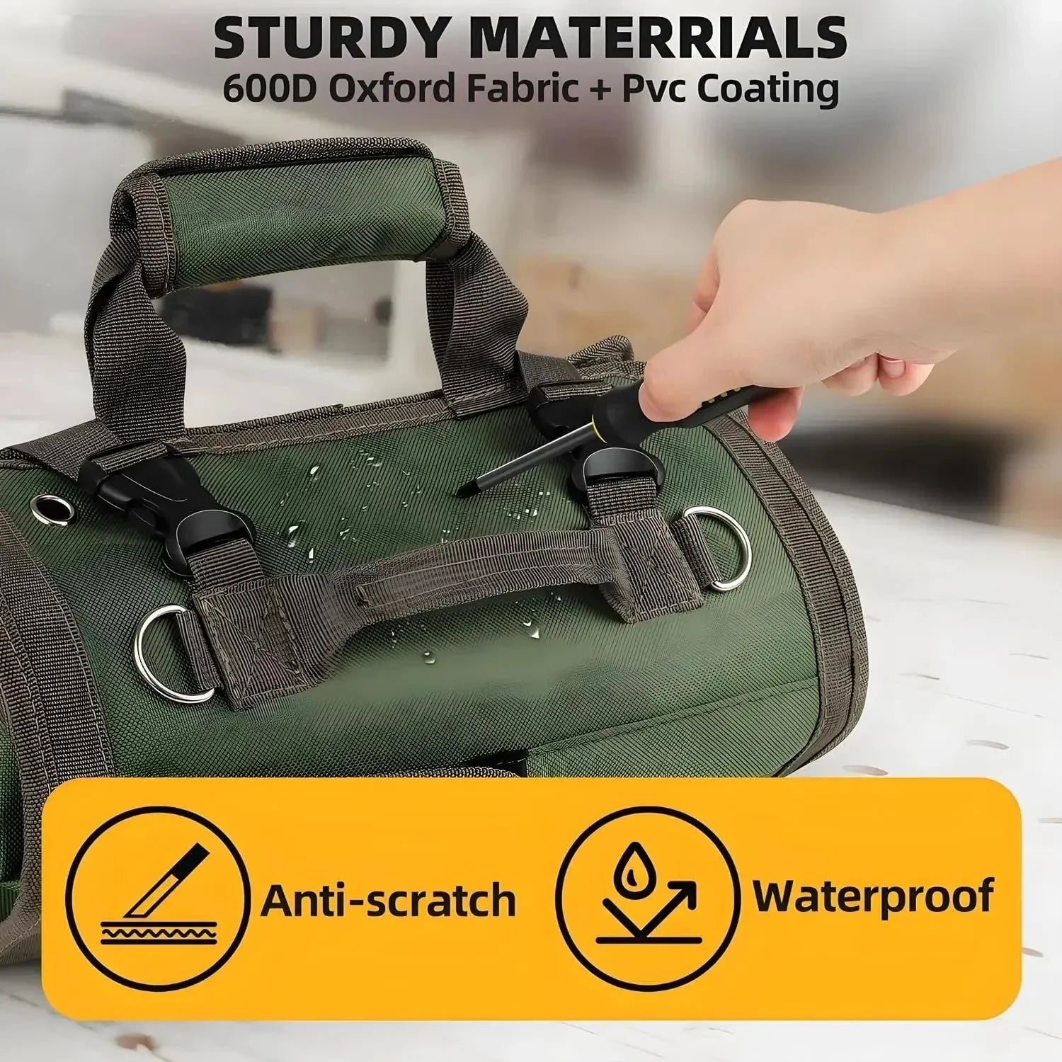 Tool Bag with Removable Sections – Roll-up Design