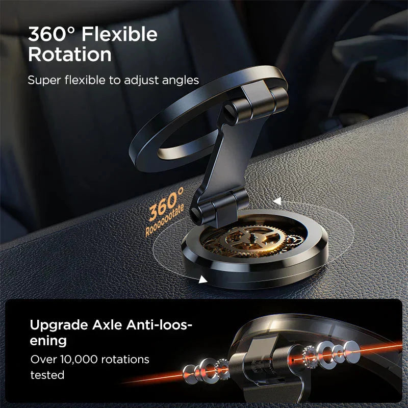 360° Rotating Dashboard Phone Mount with Magnetic Hold