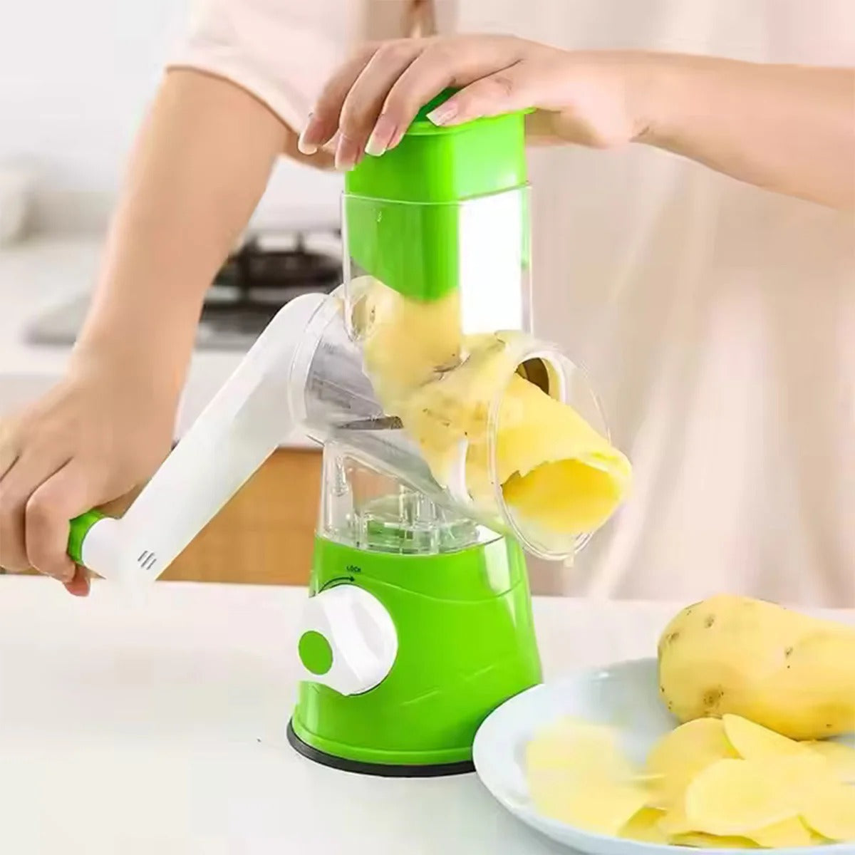 QuickPrep Pro Slicer – Effortless Drum Grater for Fast Meal Prep