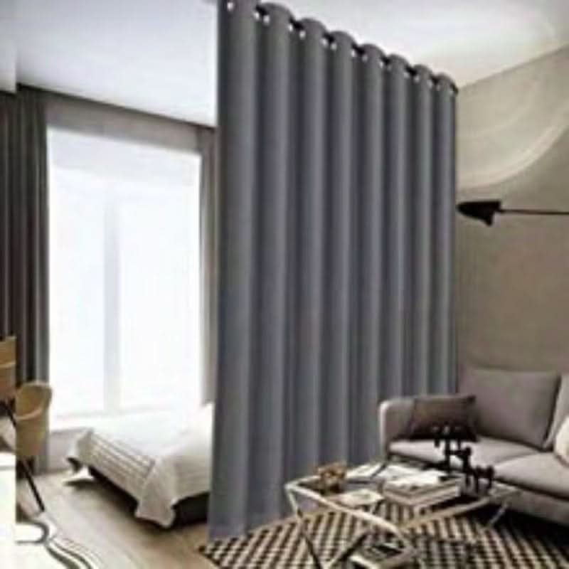 Blackout Thermal Insulated Curtain for Sliding Doors in Black