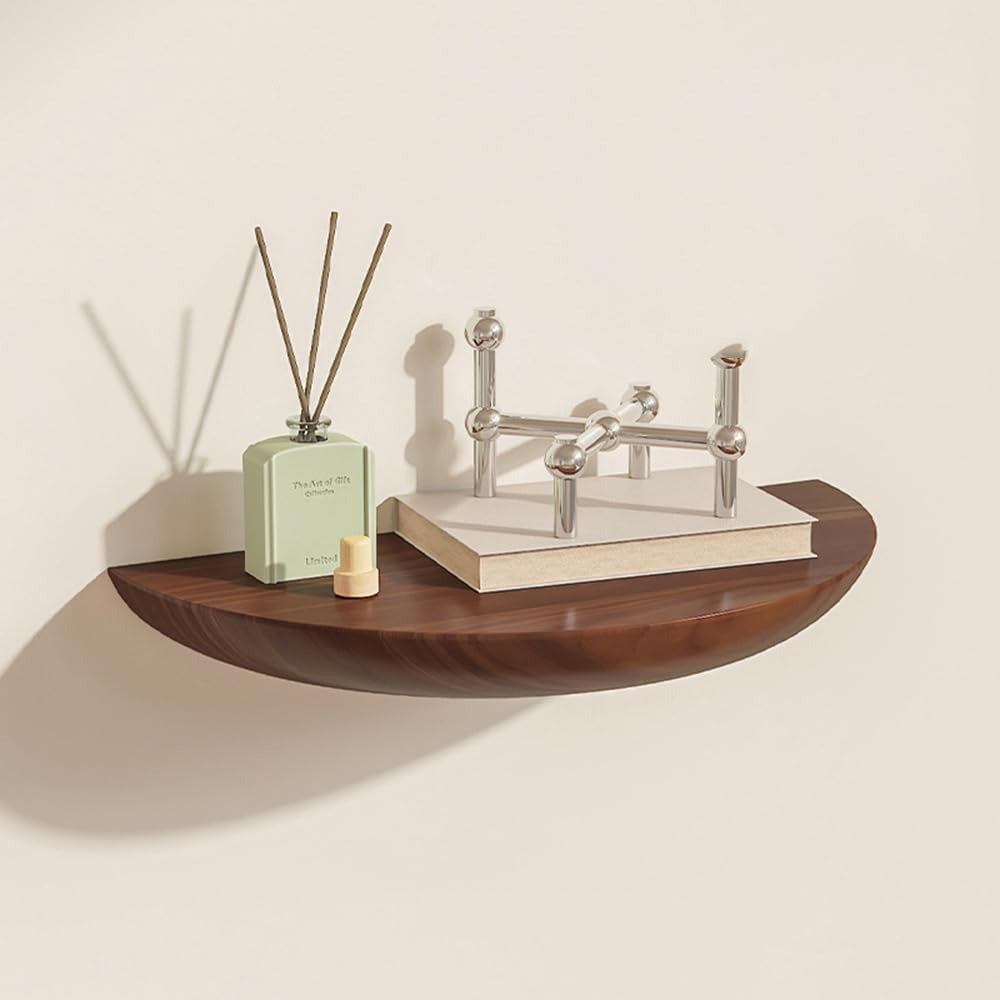 Curved Wooden Wall Shelf for Stylish Storage Solutions