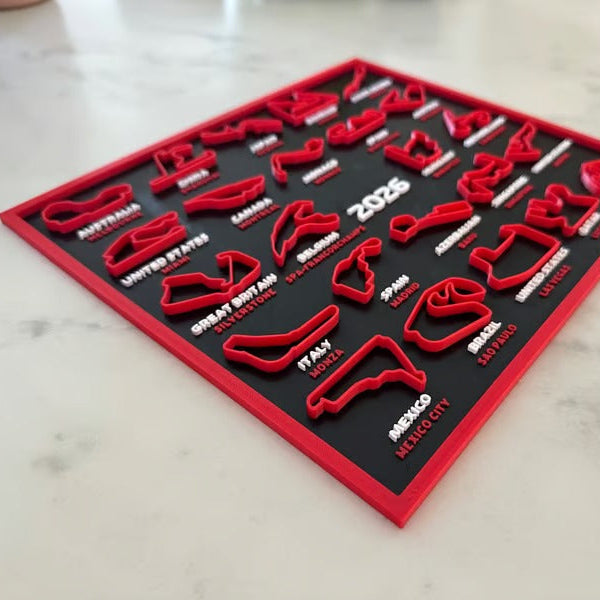2026 Formula Racing Track Art Calendar with Stand