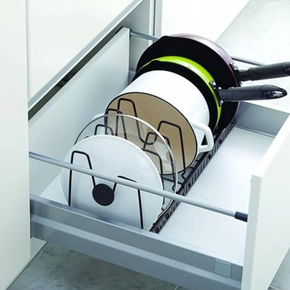 Efficient Pot Lid Holder, Space-Saving Kitchen Organizer