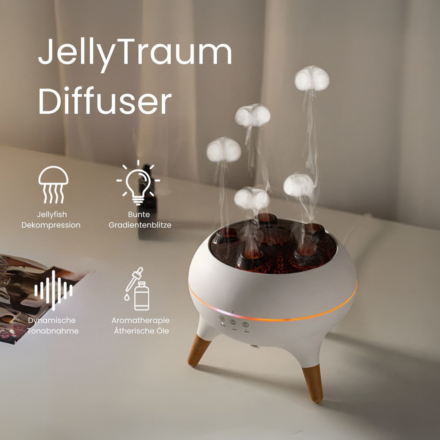 Aromatherapy Diffuser & Humidifier | LED Light & Timer