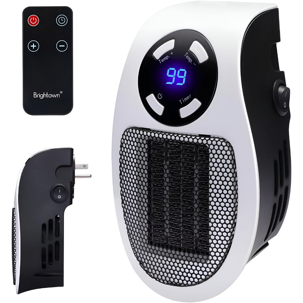 Compact Ceramic Heater | Plug-in Heating Solution | Whisper Quiet