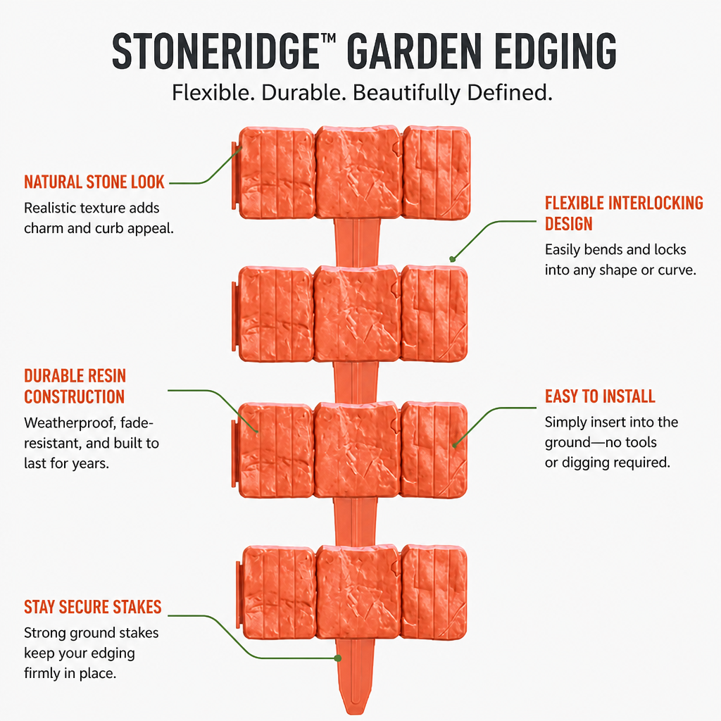 StoneRidge™ — Craft Crisp, Stunning Garden Borders That Impress Every Day