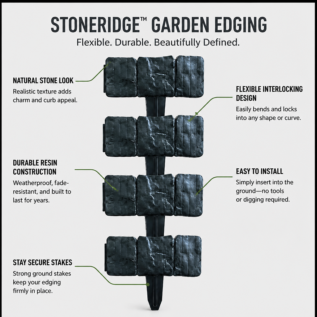 StoneRidge™ — Craft Crisp, Stunning Garden Borders That Impress Every Day