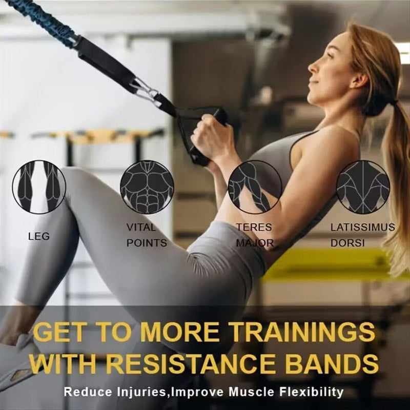 Home Strength Training Set with Push-Up Grips & Resistance Bands
