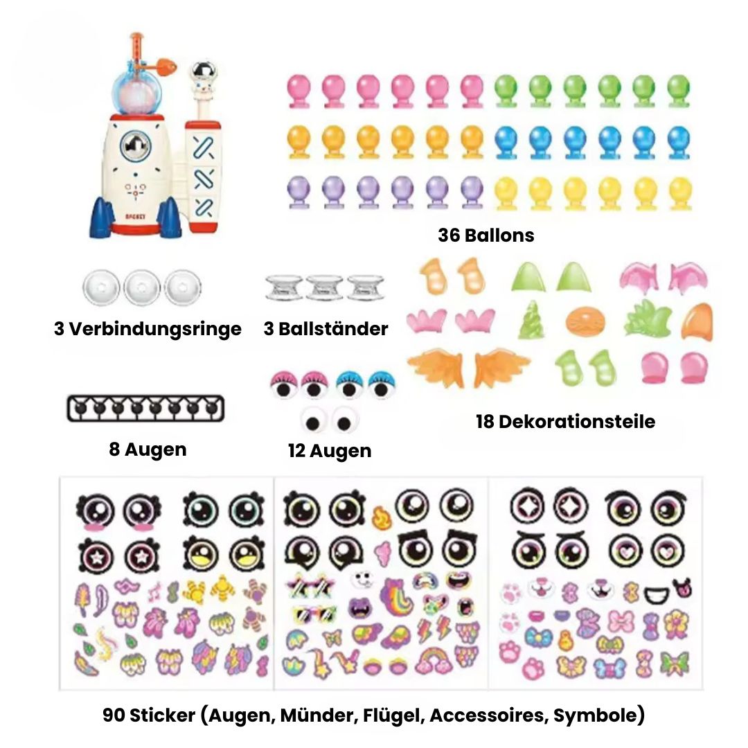 Creative Balloon Fun Kit for Kids | DIY Balloon Toy with Stickers & Accents