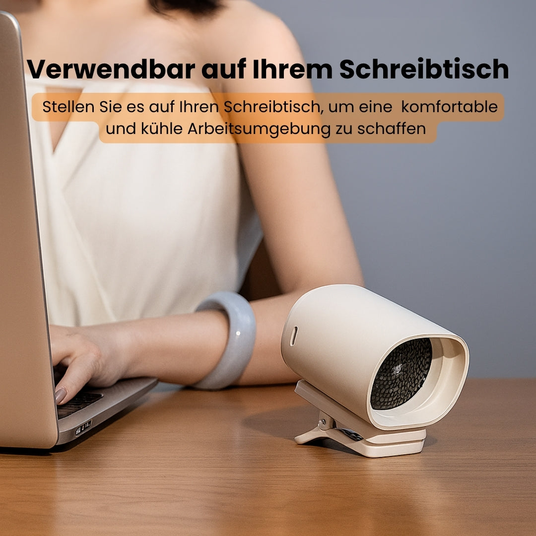 Portable Rechargeable Clip Fan | Compact & Whisper-Quiet Airflow