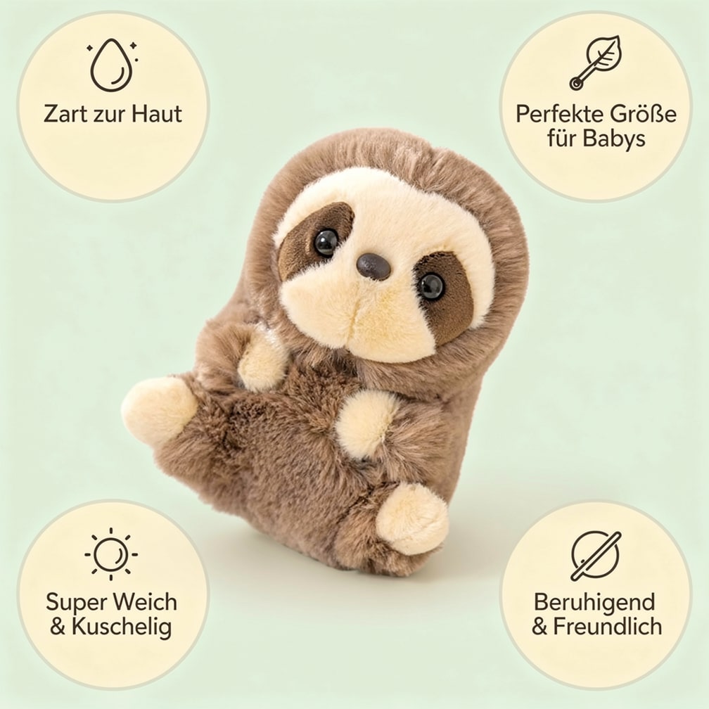 Cuddle Companion for Babies | Adorable Mini Sloth Plush Toy