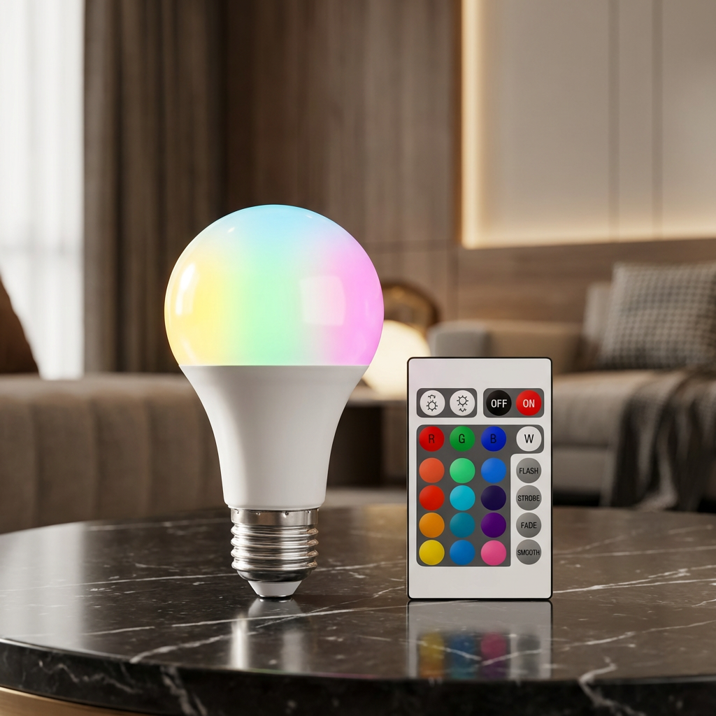 Colorful E27 LED Light Bulb with Remote Control