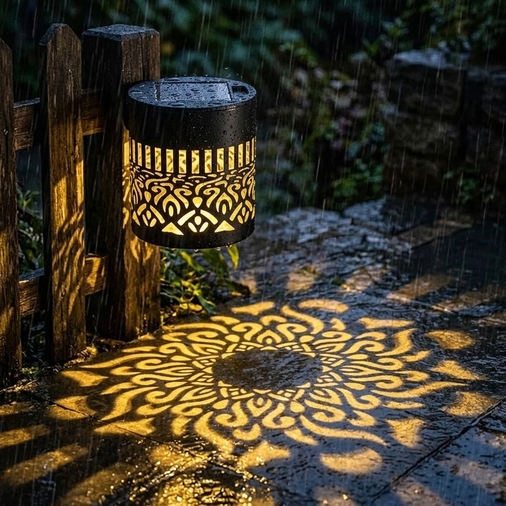 Mandala Shadow Play Solar Wall Light