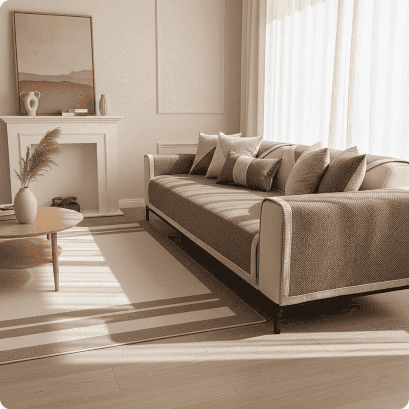 Year-Round Comfort with Our Non-Slip Cotton-Linen Sofa Cover