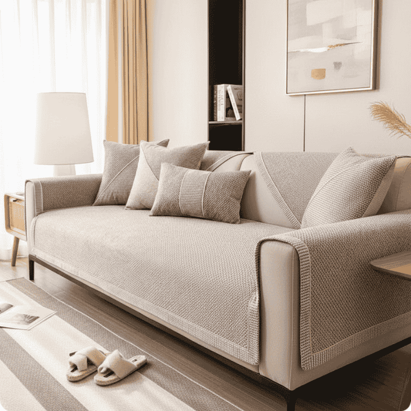 Year-Round Comfort with Our Non-Slip Cotton-Linen Sofa Cover