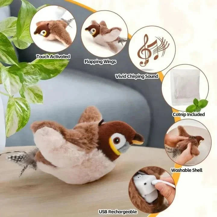 Engaging Plush Companion for Playful Felines
