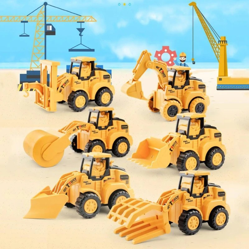 Durable Plastic Construction Vehicle Collection – Set of 6