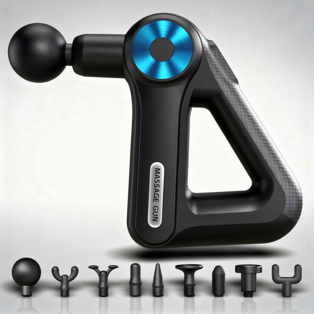 Versatile Massage Device with 9 Attachments for Total Relief