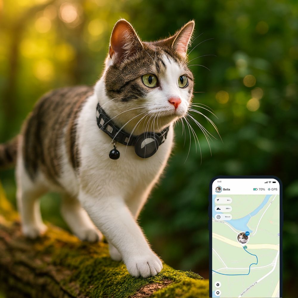 Smart Cat Collar with GPS Tracker & Bell | PetSecure