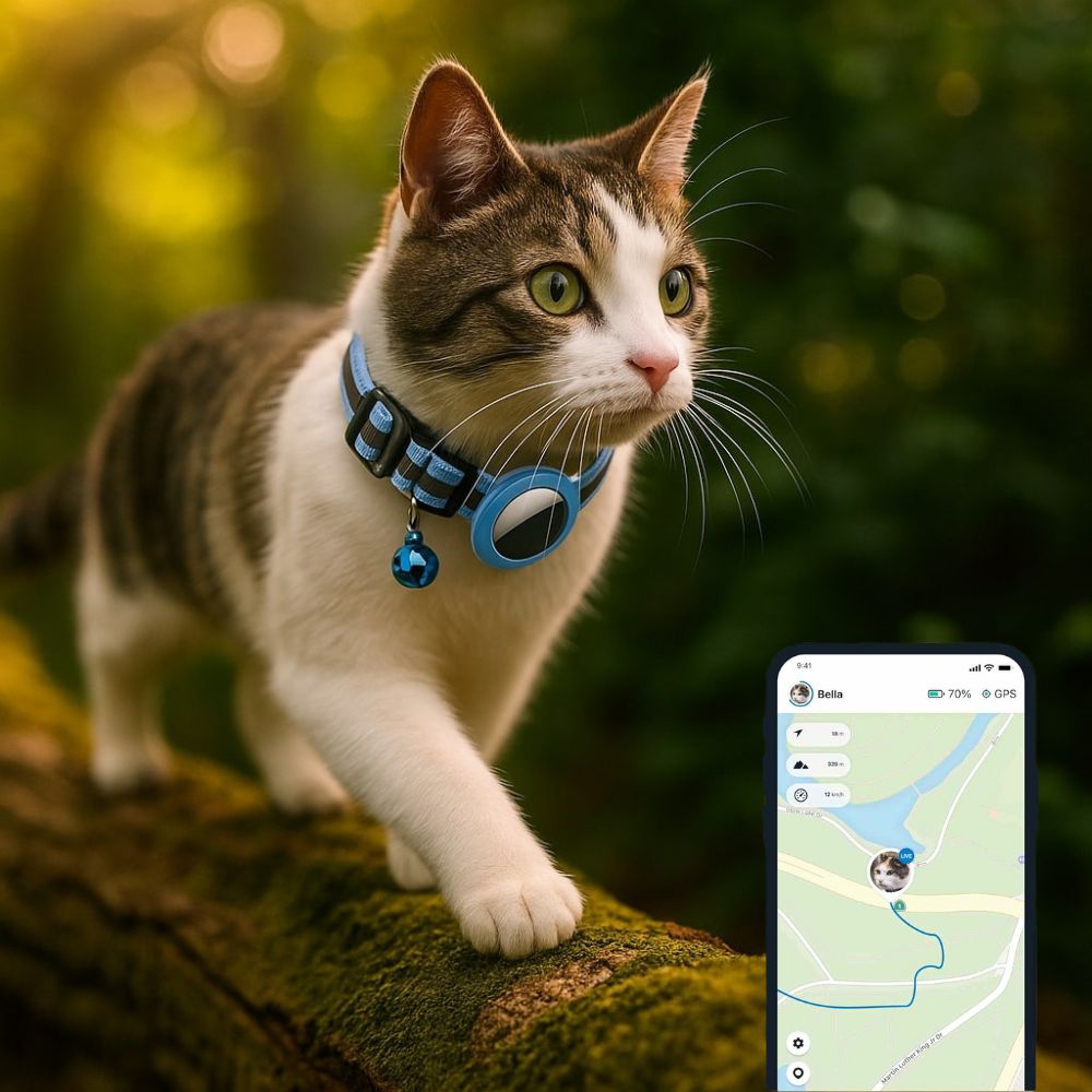 Smart Cat Collar with GPS Tracker & Bell | PetSecure
