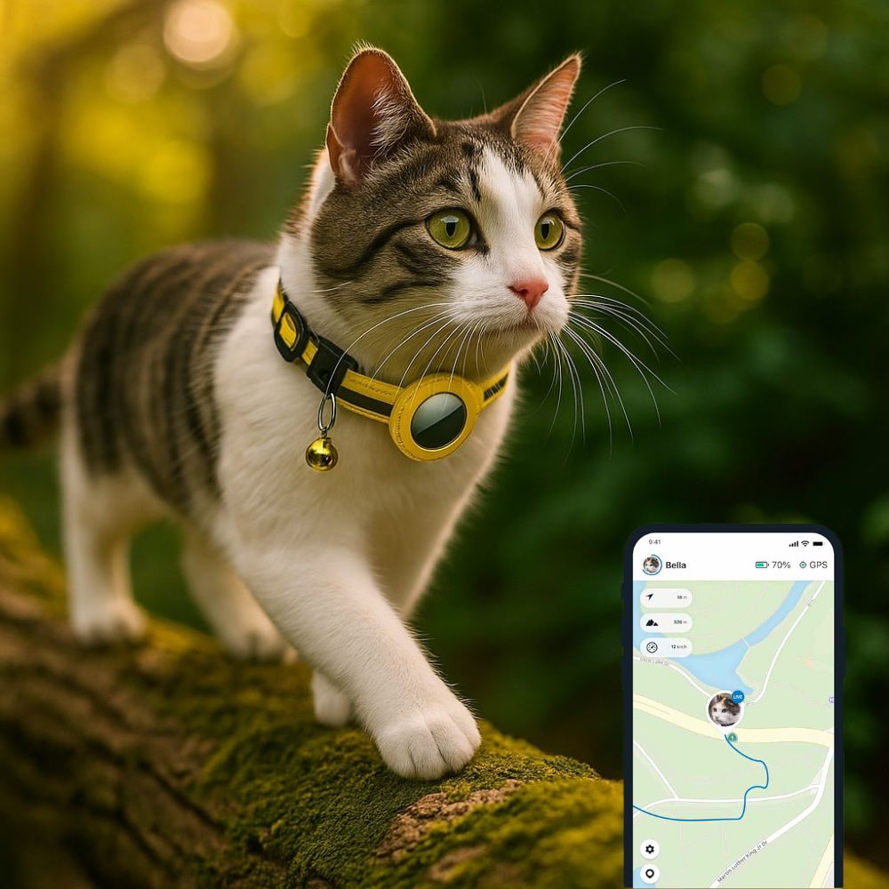 Smart Cat Collar with GPS Tracker & Bell | PetSecure
