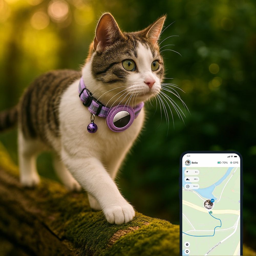 Smart Cat Collar with GPS Tracker & Bell | PetSecure