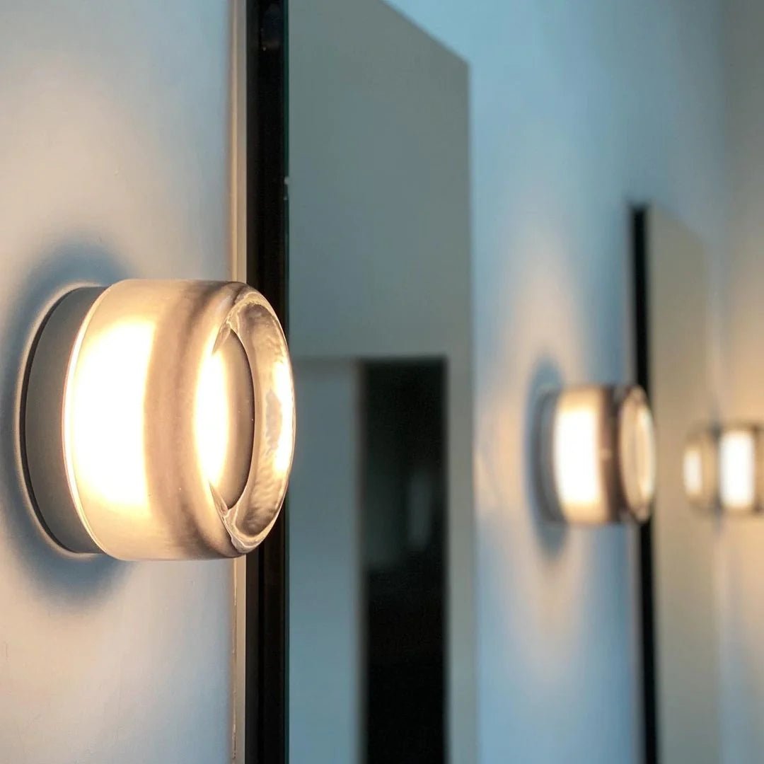LumaSphere - Elegant Dimple Glass LED Wall Light for Modern Homes