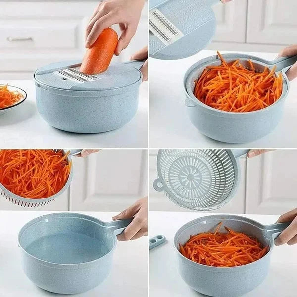 All-in-One Vegetable & Fruit Slicer | 12 Functions in One