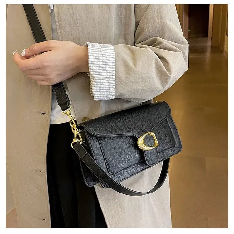 Sophisticated Vegan Leather Handbag with Versatile Strap