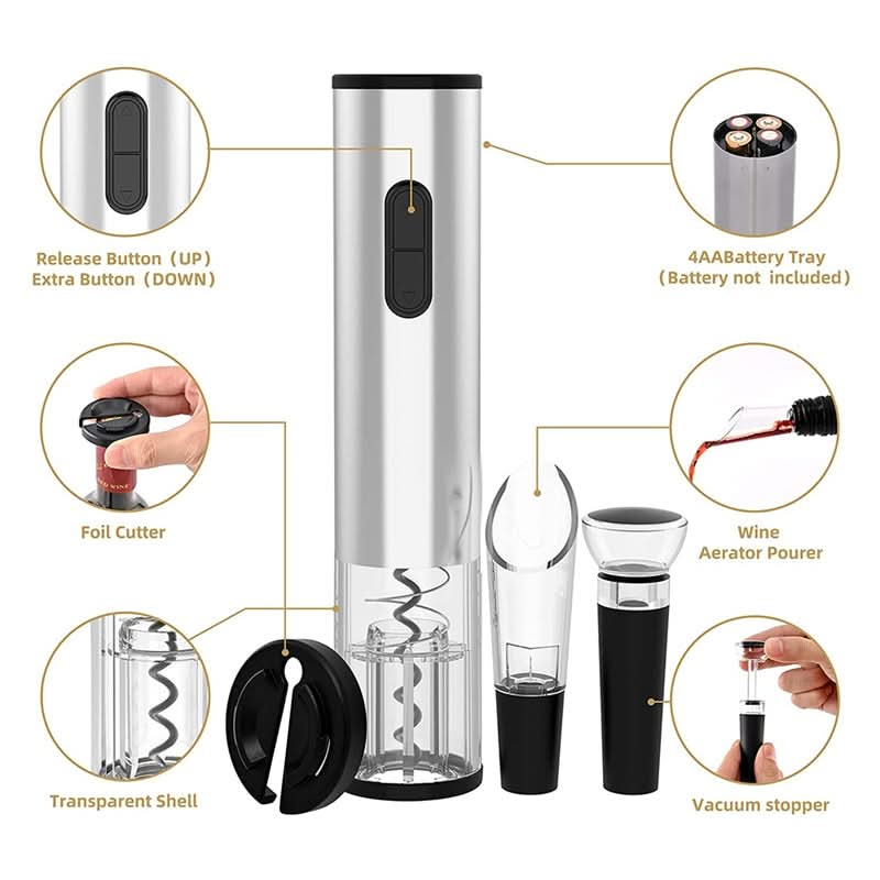 Cordless Wine Opener for Effortless Bottle Access