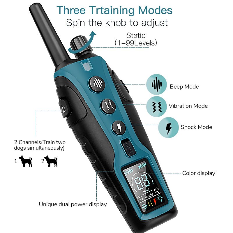 Pro Dog Training Collar with 2000-Metre Control Distance