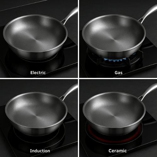 Versatile Titan Frying Pan for All Heat Sources