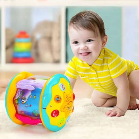 Interactive Light & Sound Play Drum for Babies