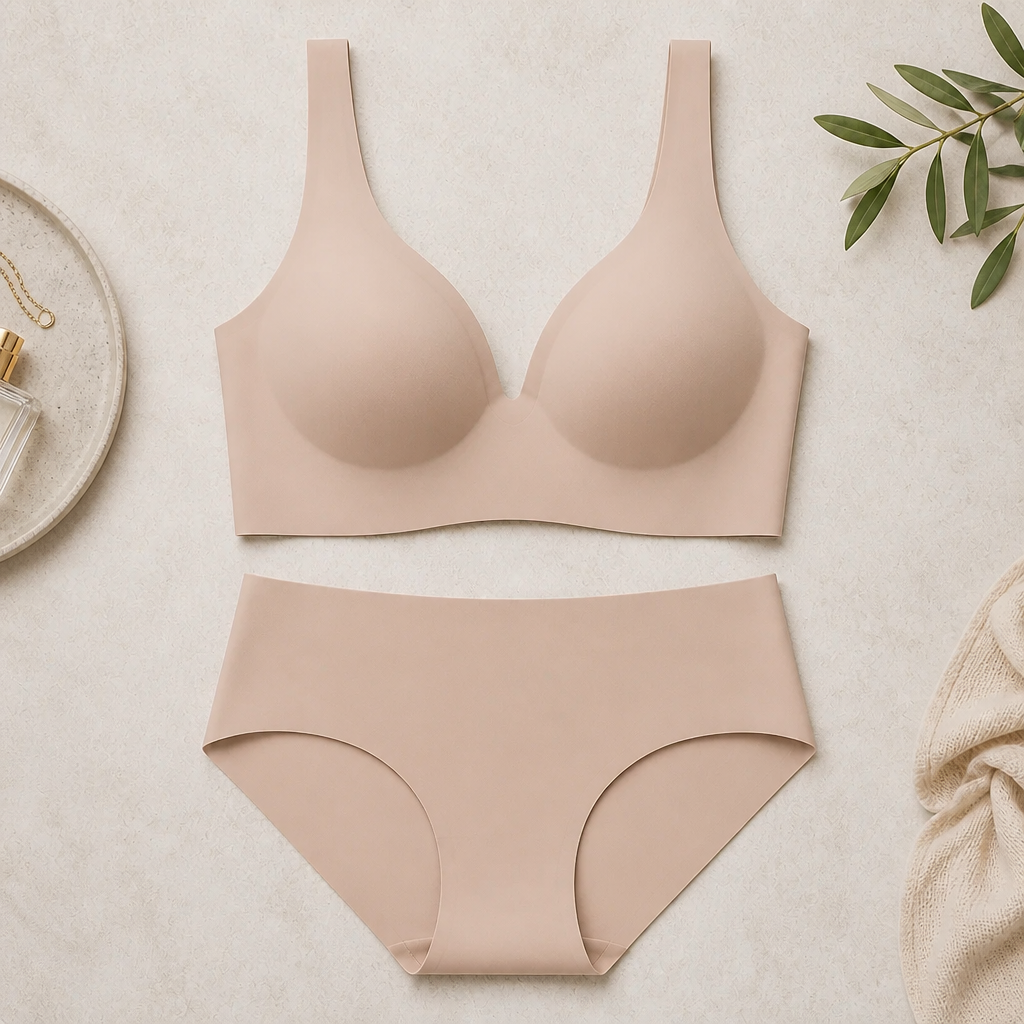 AeroLuxe™ – Wireless Seamless Bra with Deep-V Molded Cups