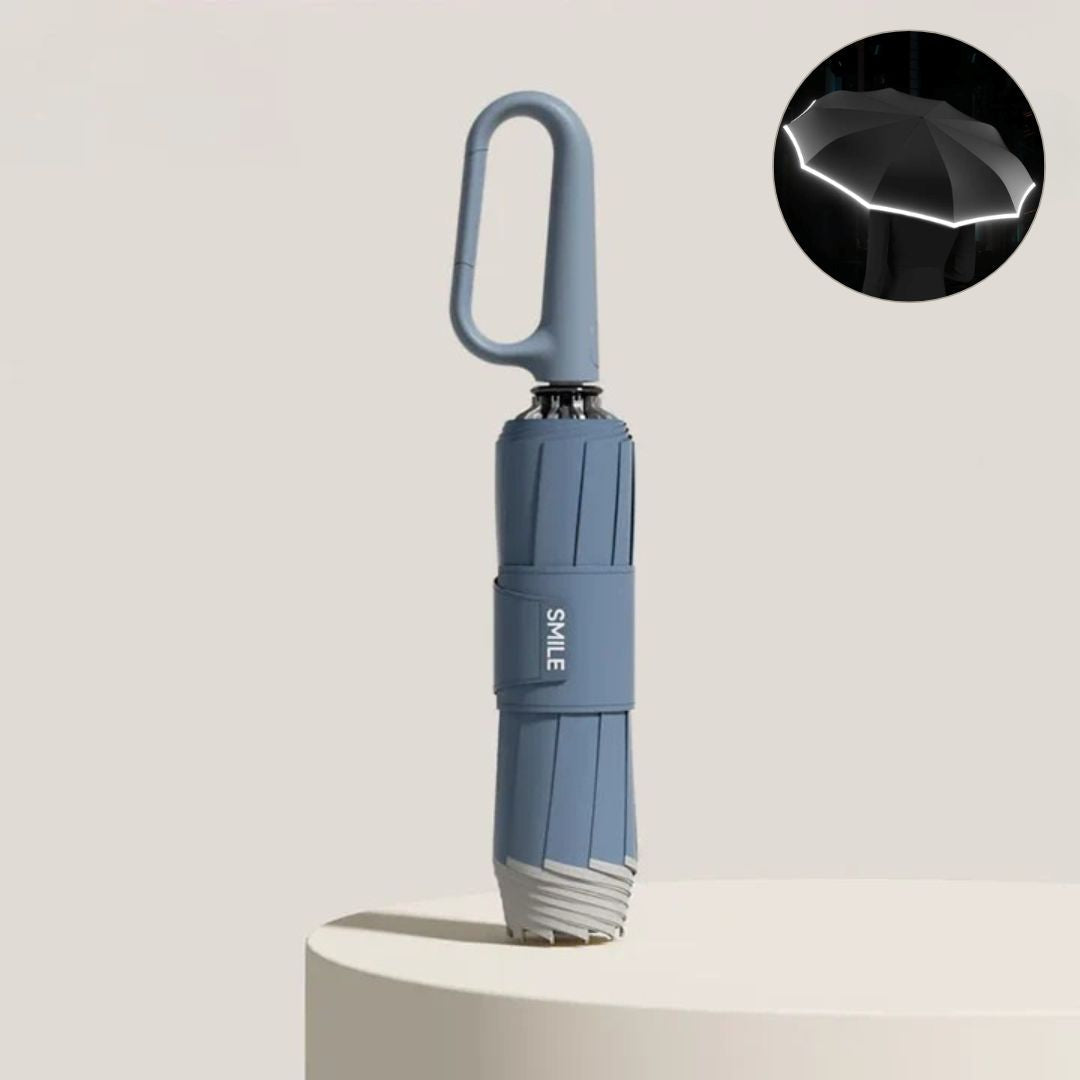 Wind-Resistant Umbrella with Reflective Features