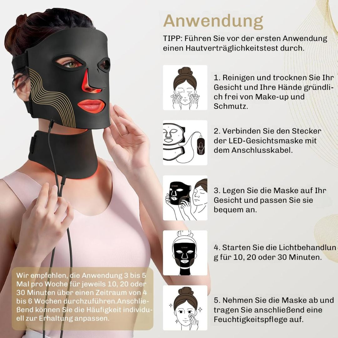 RadiantGlow LED Facial Treatment Mask | Home Light Therapy