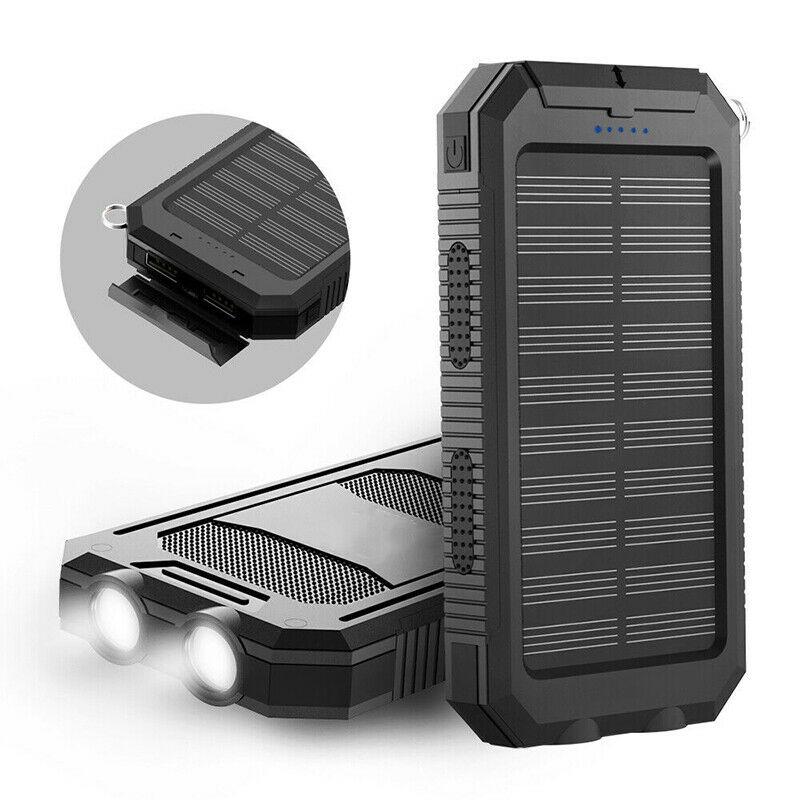 SolarFlex 20000mAh Waterproof Power Bank - Dual USB Charger