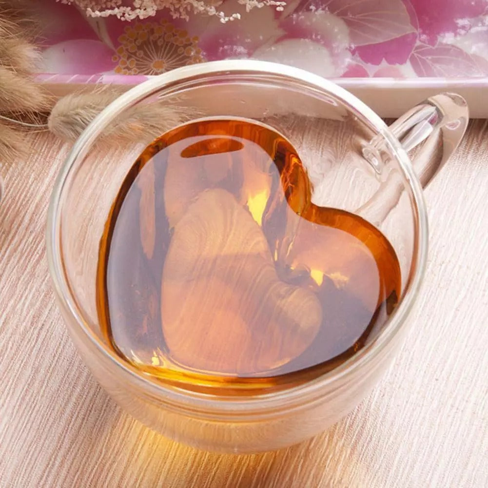Elegant Double-Walled Tea Glasses with Handle