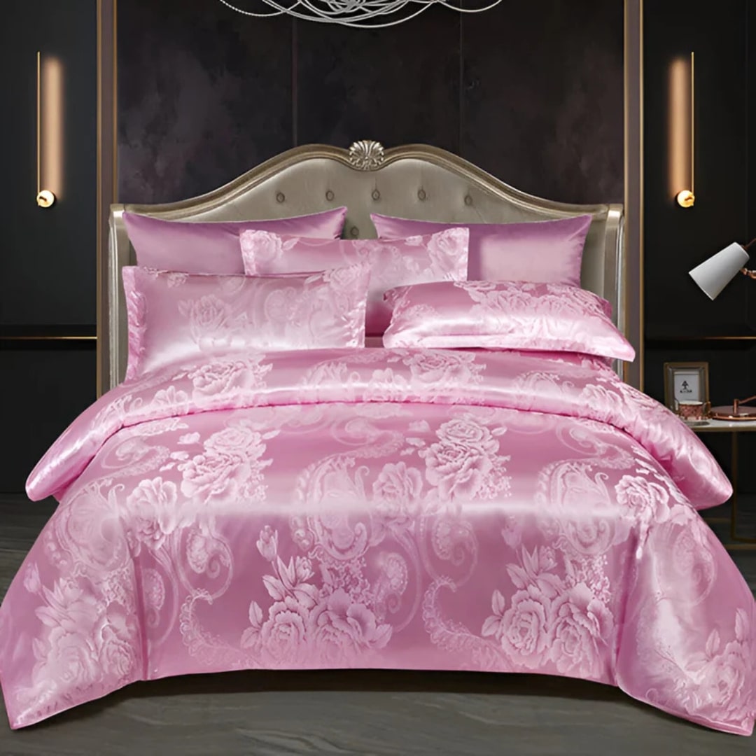 Luxurious Satin Bed Sheet Set with Pillow Covers