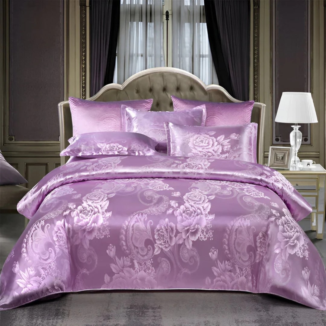 Luxurious Satin Bed Sheet Set with Pillow Covers
