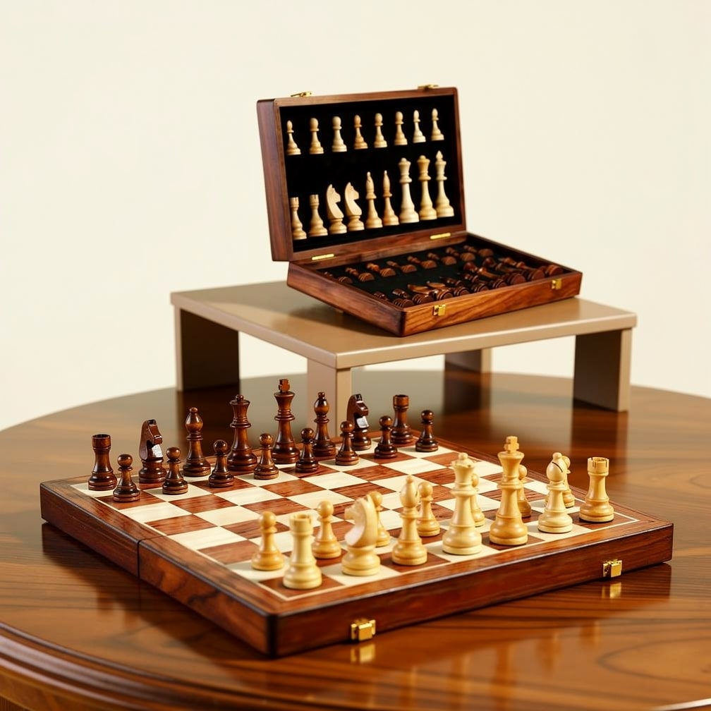 Elegant Portable Wood Chess Set | Classic and Compact