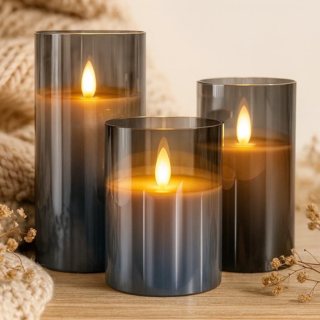 Remote-Controlled LED Candles with Timer for Cozy Ambiance