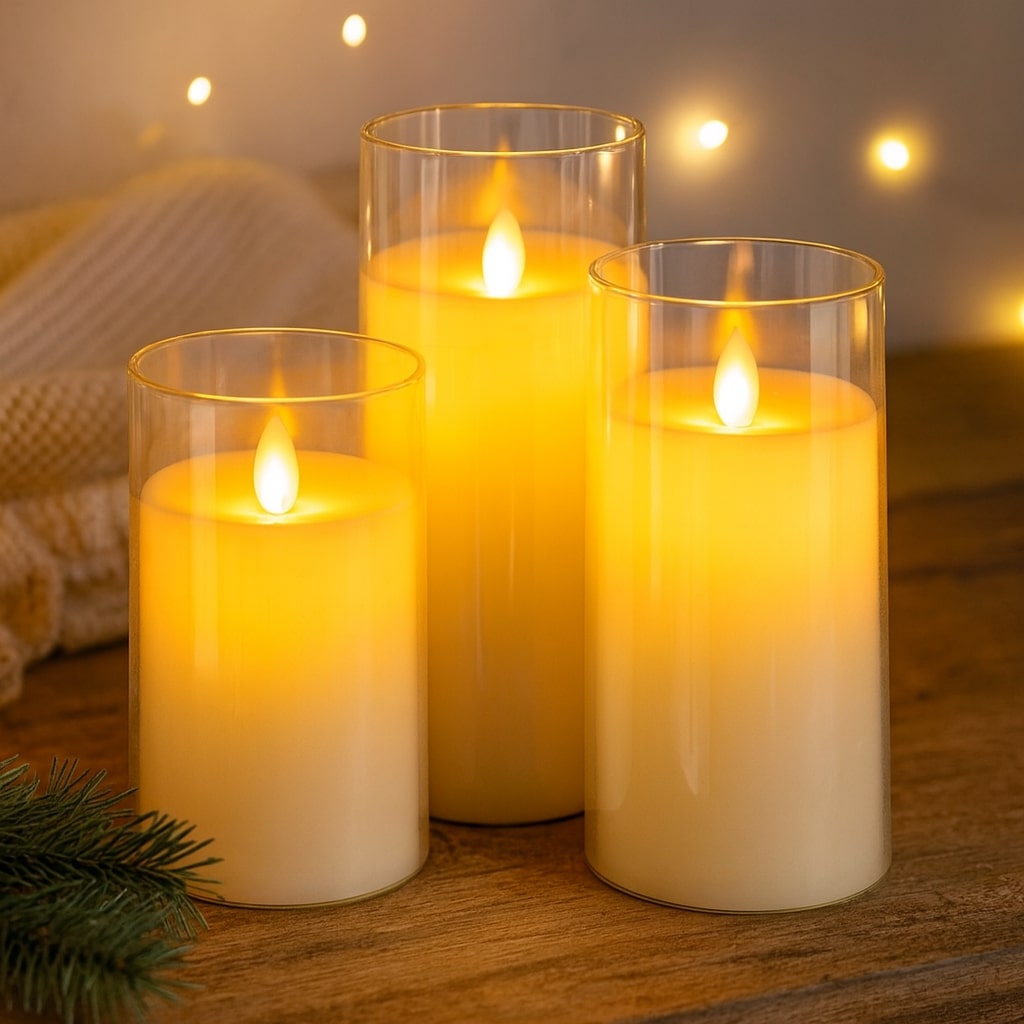 Remote-Controlled LED Candles with Timer for Cozy Ambiance