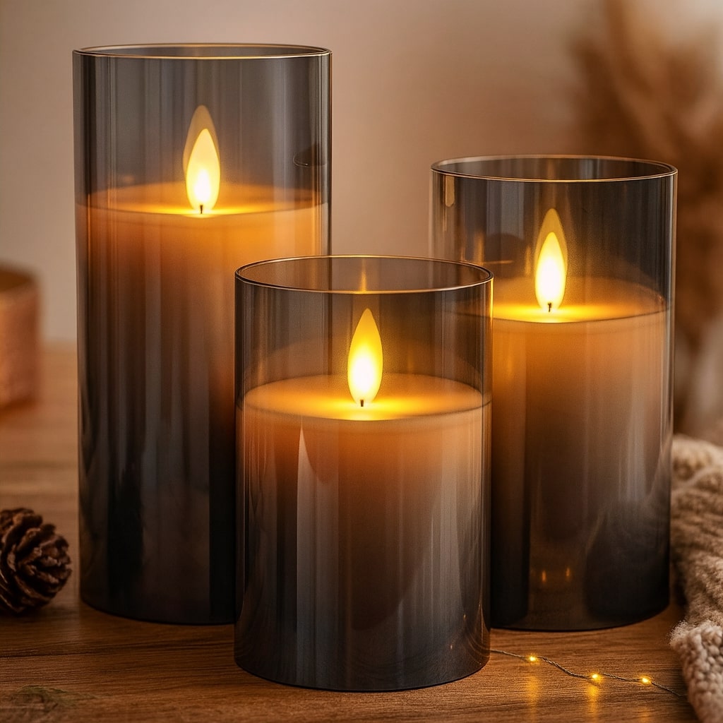 Remote-Controlled LED Candles with Timer for Cozy Ambiance