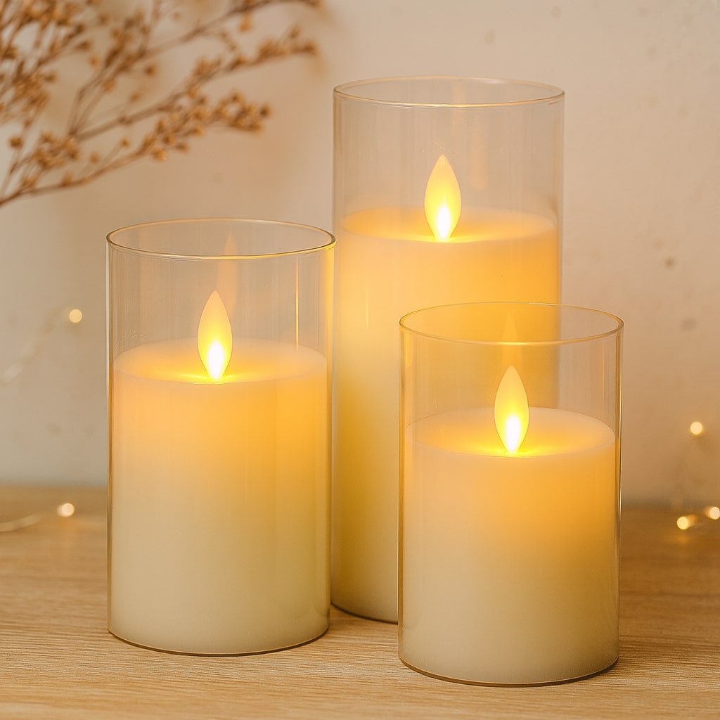 Remote-Controlled LED Candles with Timer for Cozy Ambiance
