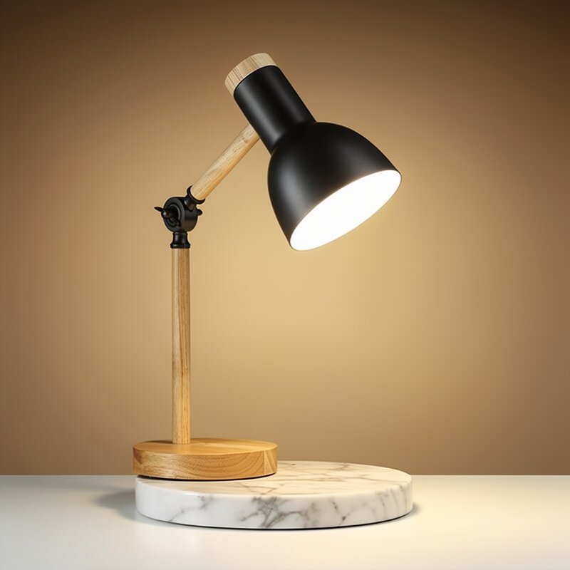 Wooden Desk Lamp | Adjustable Lighting for Any Space