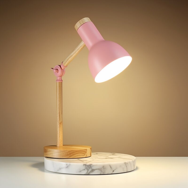 Wooden Desk Lamp | Adjustable Lighting for Any Space