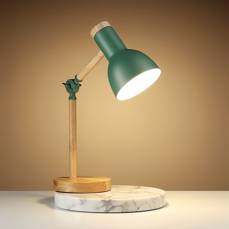 Wooden Desk Lamp | Adjustable Lighting for Any Space
