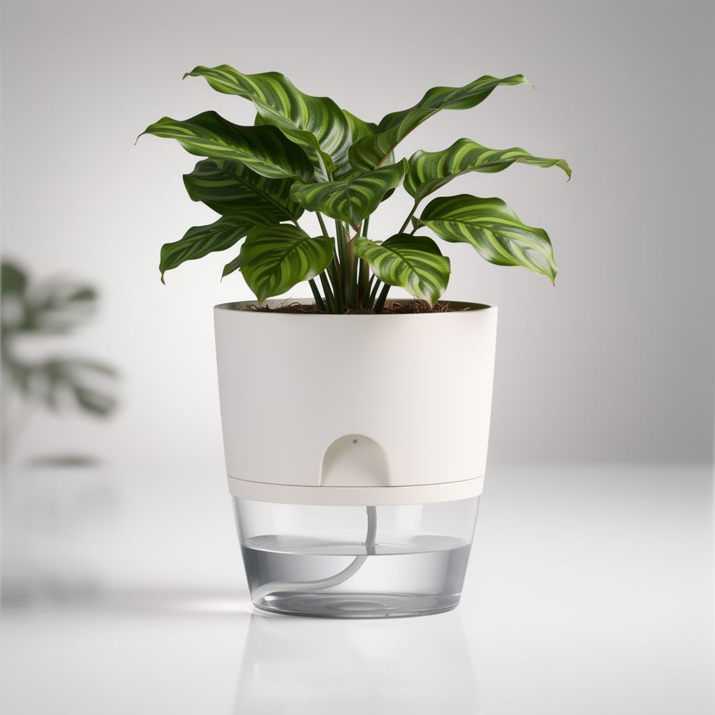 Self-Watering Plant Pot with Reservoir for Indoor & Outdoor Use